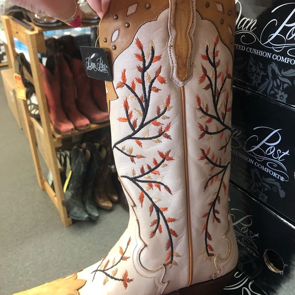 Ladies Dan Post custom boots bone wingtip NWT - Picture 2 of 5